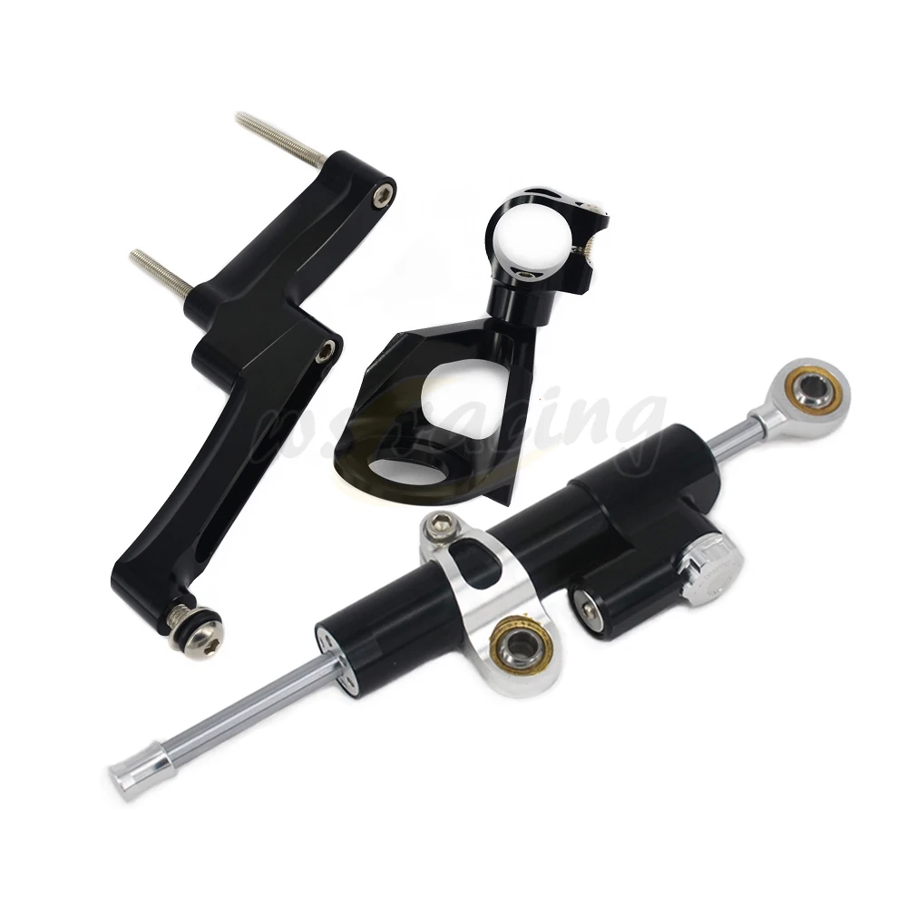 Motorcycle Steering Damper Set Stabilizer With Bracket Mounting