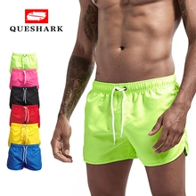 Queshark купальный костюм мужские спортивные шорты для бега пляжные шорты штаны для серфинга Плавки быстросохнущие шорты для серфинга спортивный купальник для мужчин
