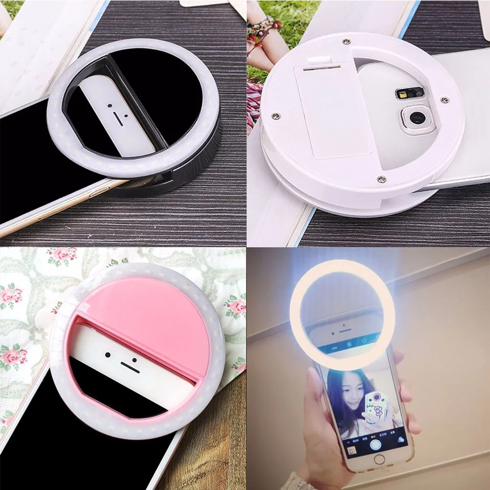 AIKASHI 36 светодиодный портативный светодиодный фонарик для камеры с зажимом для мобильного телефона селфи кольцо свет ночное усиление для iPhone xiaomi Redmi; Huawei