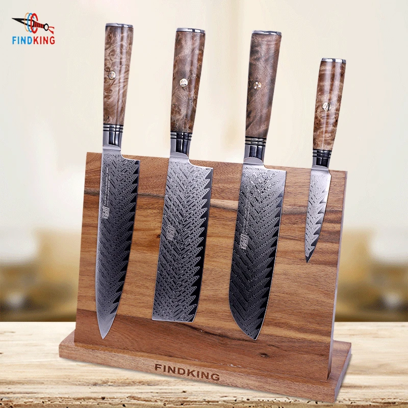 

New!!Wood Magnetic Knife Holder Creative Knife Holder Storage Organizer Kitchen Bar Storage Block Knife Stand(without knives)