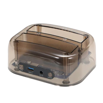

USB 3.0 HDD Docking Station USB3.0 Hard Disk Drive Docking Station Multifunctional Docking Base HDD Enclosure for 2.5" 3.5" SATA