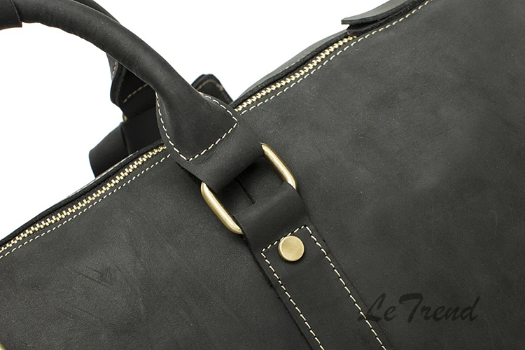 LeTrend Бизнес натуральная кожа сумка Винтаж Многофункциональный Для мужчин сумочку ретро тележка сумки на плечо роскошные Cabin Чемодан