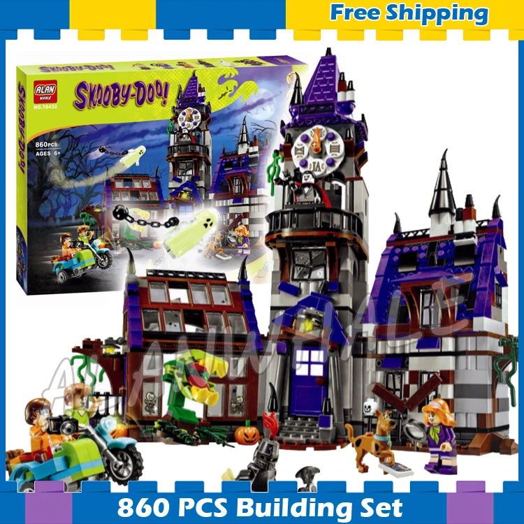 860 шт. Новый Mystery Mansion Scooby Doo собака коробка 10432 фильм животное модель строительные