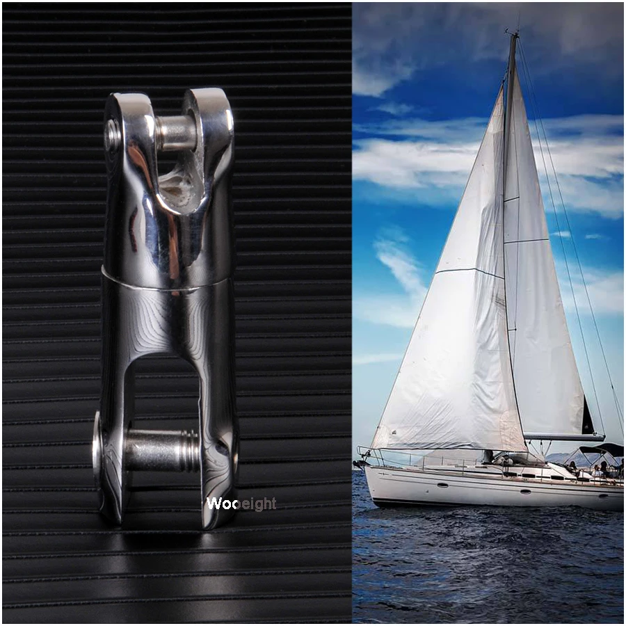 JEAZEA For Marine Boat Caravan Yacht Stainless Steel Anchor 14- 516 Chain 360 Degree Swivel Chain Connector0