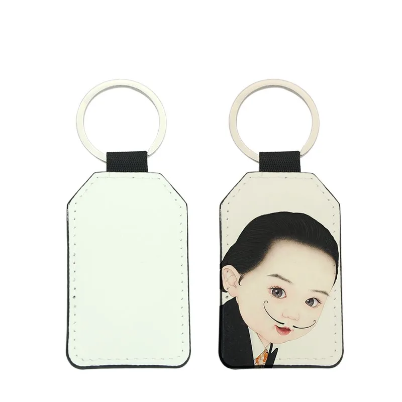 Free Shipping 10pcs Blank Sublimation Leather Pendant Tags DIY Printing Sublimation Ink Transfer paper Both sides Can Print