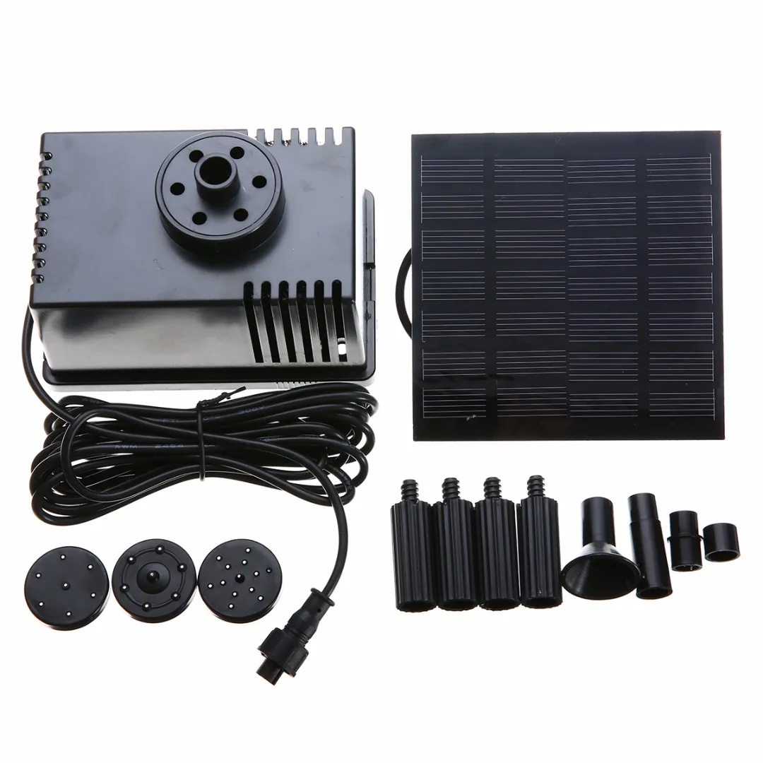 

1set 180L/h Solar Pump Watering kit Power Fountain Water Pump Pool Pond With Filter Panel Kit For Garden Water Fountain