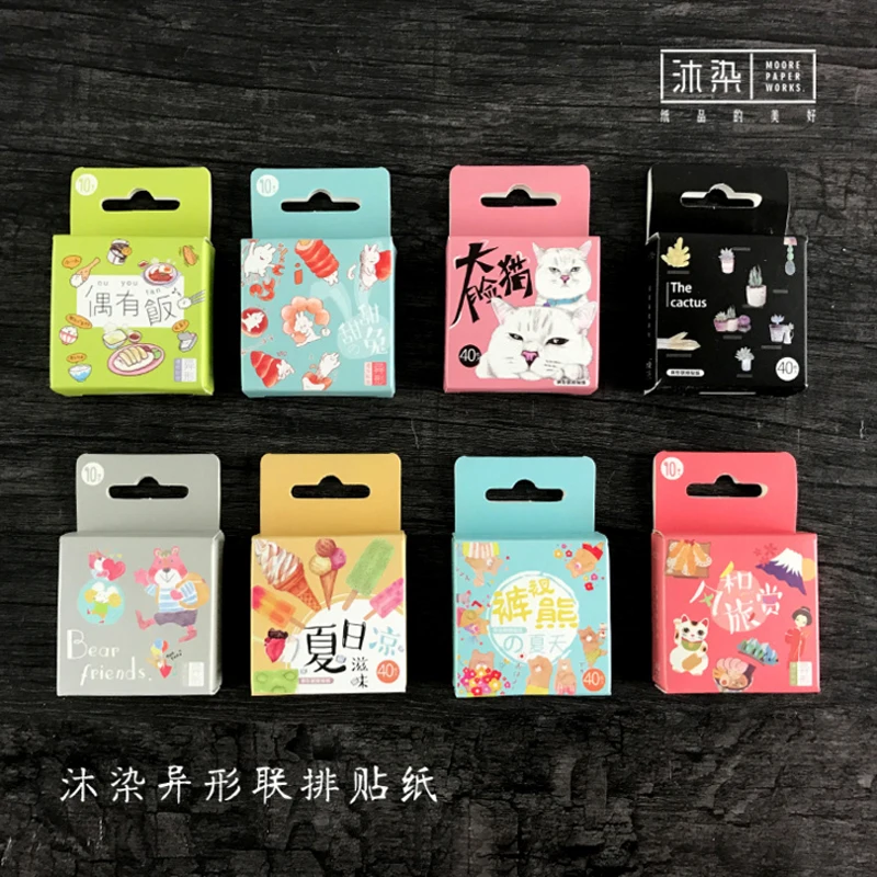 

Ayron 40 Pcs/pack Summer fresh wind Diary Stickers Post it Kawaii Planner Scrapbooking Sticky Stationery Escolar School Supplies