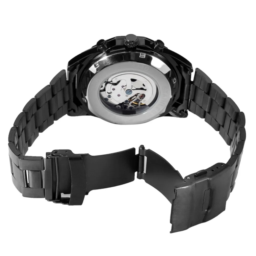 Wholesale Gold Color Skeleton Automatic Mechanical Watch Made From China Factory