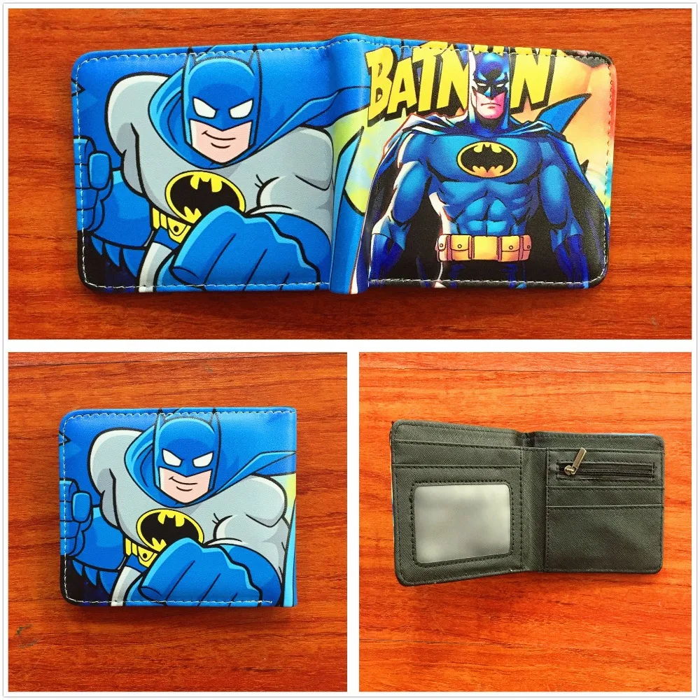 

Collectible Comics Wallets Marvel Super Hero Batman wallet Credit Card Holder Men's Purse Cartoon Short PU Leather Wallet W819