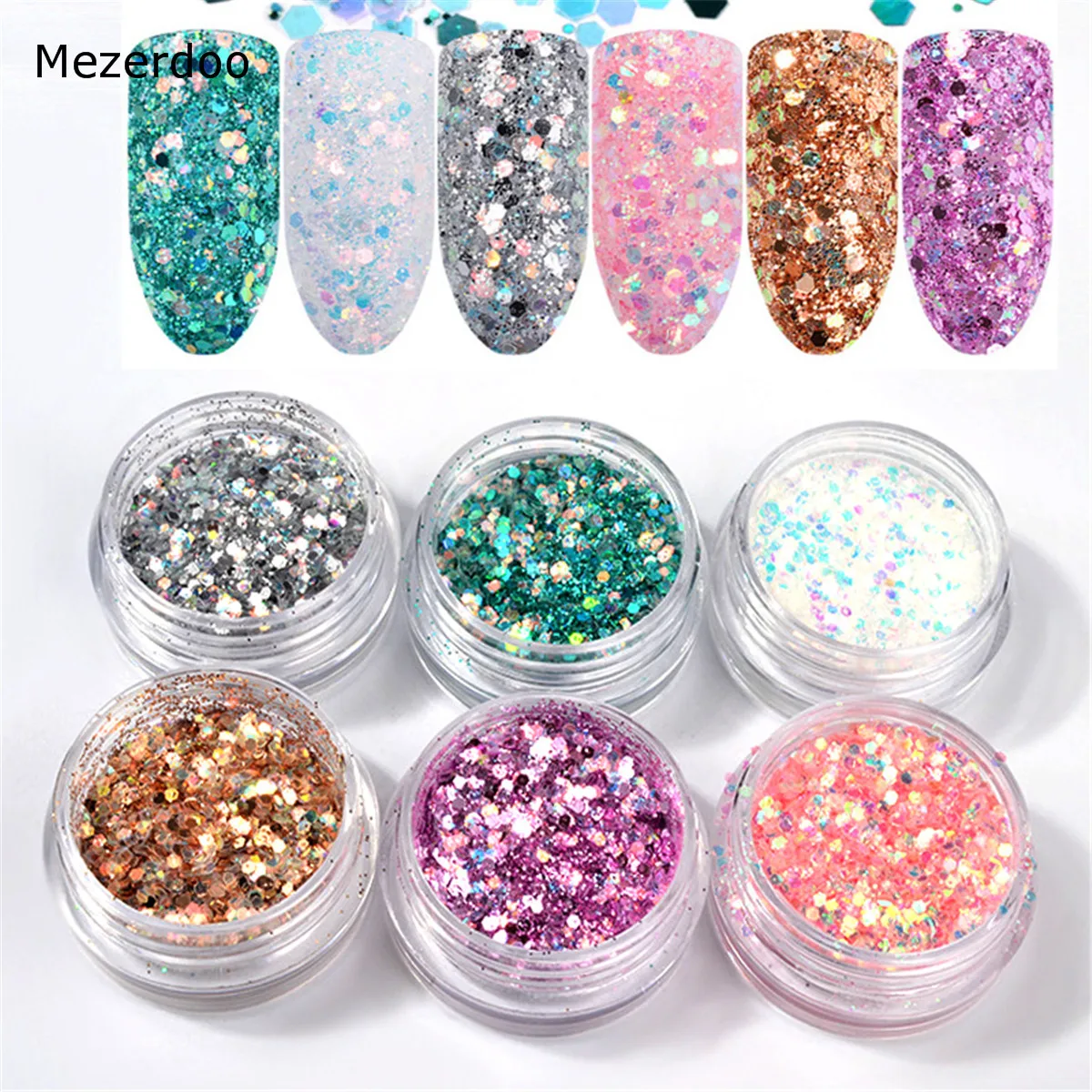 Clear Nail Art Sequins Glitter Dust Shinning Nails Glitter Paillette