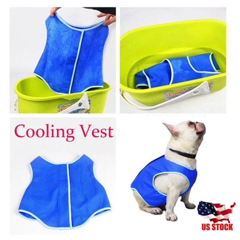 

XS-L Summer Cooling Jacket Coat Vest T-shirt Clothes Clothing For Dog Puppy Pet