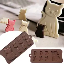 Котенка 7 полости силиконовые формы для шоколада