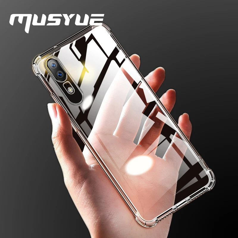 Силиконовый чехол Musyue для huawei P20 Lite P30 Pro прозрачный подушка безопасности