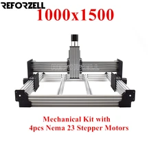 1000 мм x 1500 мм WorkBee фрезерный станок с ЧПУ, фрезерный механический комплект с 4 шт Nema 23 шаговые двигатели