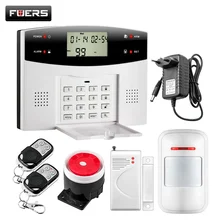 Fuers 99 Wireless 4 Wired zones GSM PSTN Alarm Security Systems Home Remote Control Burglar Alarm