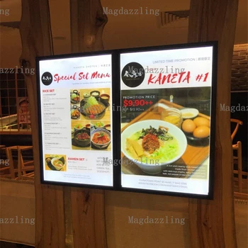 

A1 Size Magnetic Open Aluminum Frame LED Illuminated Menu Signs,Restaurant LED Menu Light Boxes