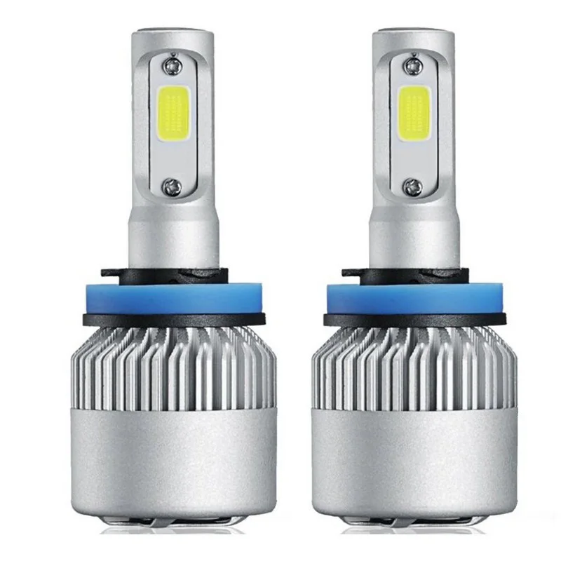 

2Pcs H11 COB Car LED Headlight Bulbs Built-in Constant Current CPU Auto Lamp Fog Light Bulb White 6000K Headlamp Bulb Beam