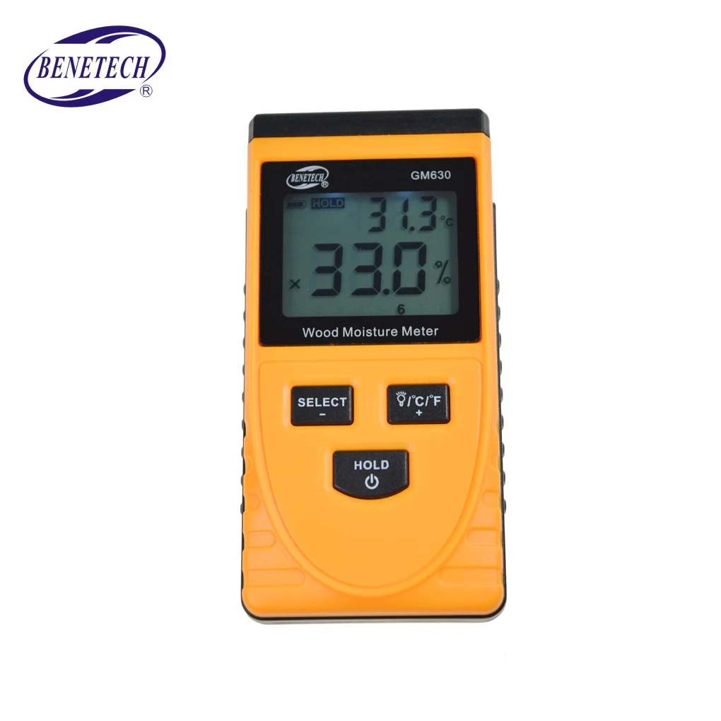 

New GM630 Inductive Wood Moisture Tester Digital LCD Display Induction Timber Moisture Meter Temperature Tester
