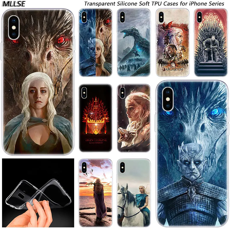

Hot Game of Throne Fashion Silicone Case Cover for Apple iPhones 7 8 Plus 6 6s Plus 5 5s SE X XR XS MAX TPU Soft Phone Cases