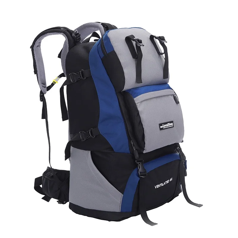 royal blue 60L походные рюкзаки для кемпинга, открытый рюкзак, нейлоновая спортивная сумка для альпинизма, путешествий, спортивные рюкзаки - Цвет: royal blue