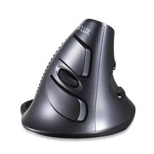 Delux M618 2.4G Wireless Ergonomic Vertical Optical Mouse Computer Mice Adjustable 1600 DPI 5D Buttons with Removable Palm Rest