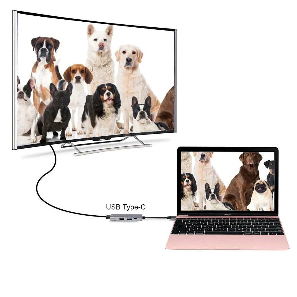 4 в 1 USB C концентратор HDMI + type USB3.0 USB2.0 многопортовый адаптер интерфейс для Xiaomi samsung