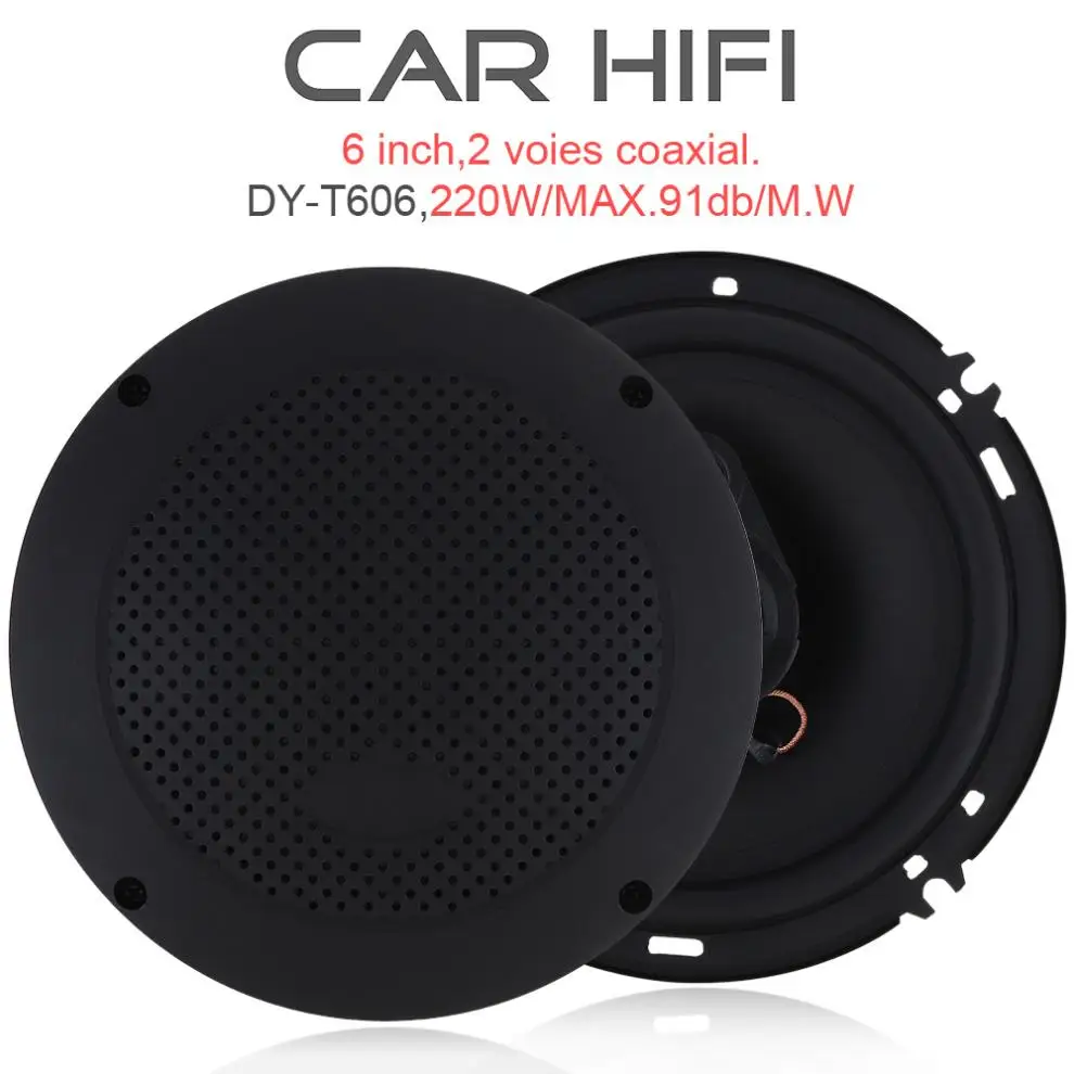 2pcs 6 Inch 130W Car HiFi Coaxial Speaker Vehicle Door Auto Audio Music Stereo Full Range