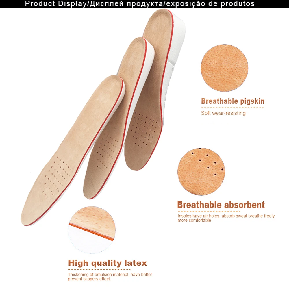 Height Increase Insole EVA Insoles Gel Insoles Palmilha Flat Foot Silicone Soles Bolinhas De Gel Orthopedic Shoe Lift Increase