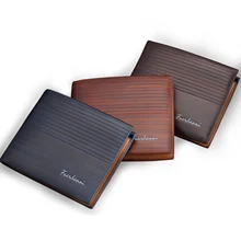 Винтажный Мужской кожаный Роскошный кошелек, короткие тонкие мужские кошельки, зажим для денег, кредитная карта, доллар, много карт, мужской кошелек