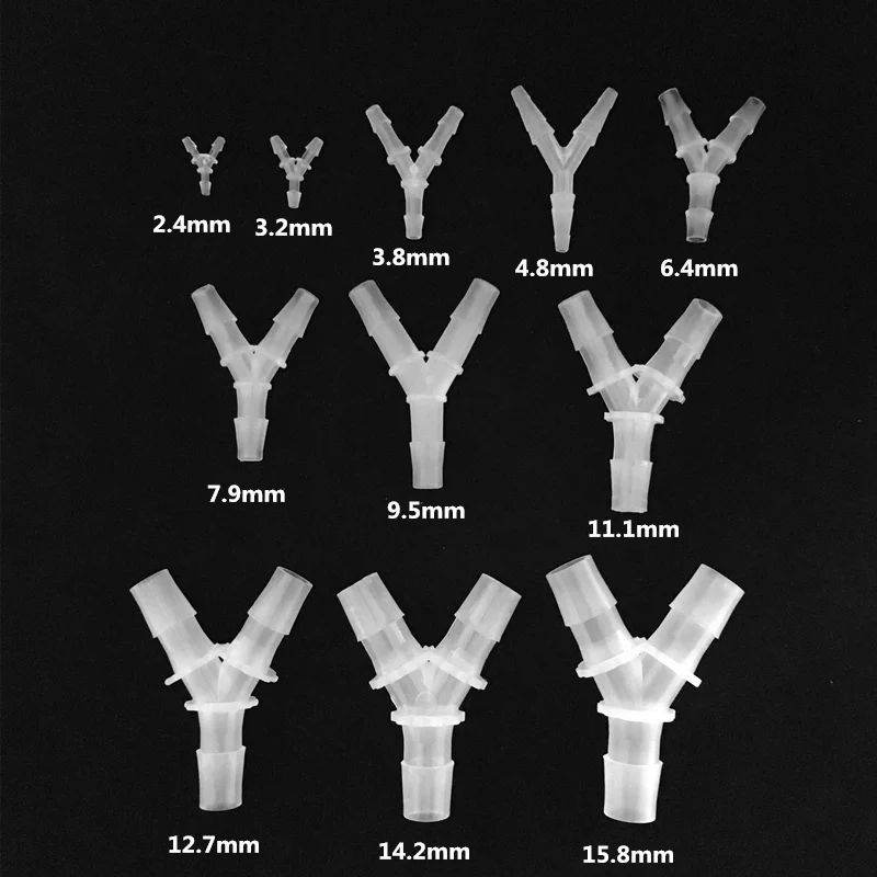 5 шт. 2,4 мм-15,8 мм пластик 3 способа шланг Столярный Y разъем адаптер