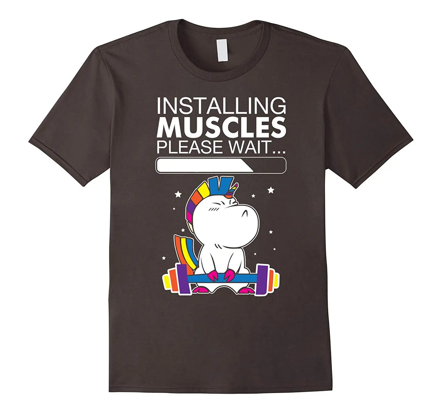 

2019 Funny Installing Muscles - Funny Unicorn Gym T-Shirt Unisex Tee