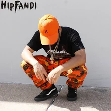 Hipfandi камуфляж Брюки карго Для мужчин 8 расцветок хип-хоп Повседневные штаны для мужчин Мешковатые Тактический Мотобрюки карманы хлопок Мода г. Треники