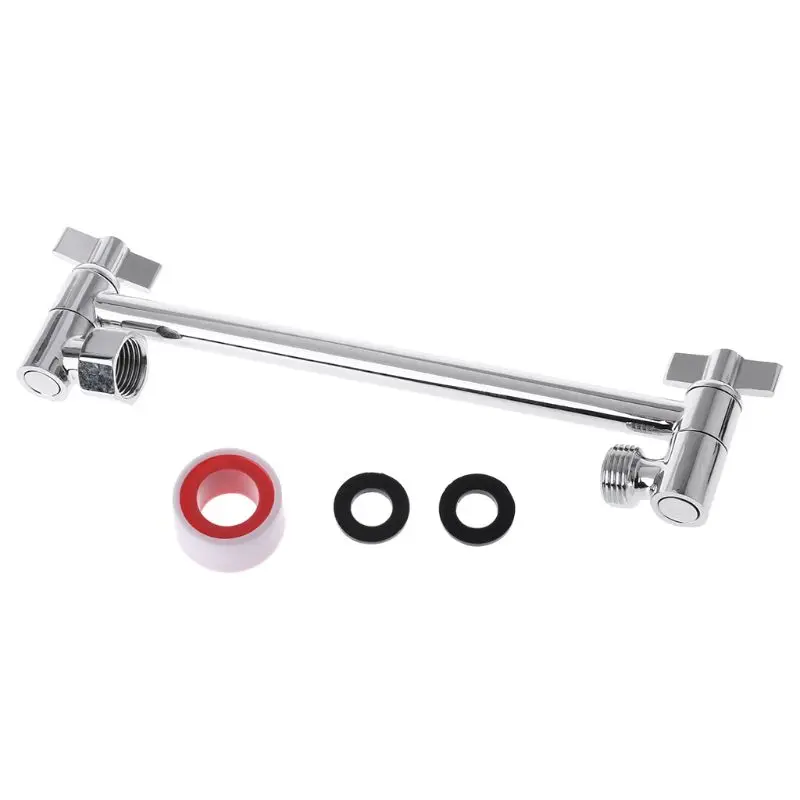 

Shower Head Arm Adjustable Height Wall Mount Pipe Universal Showering Component