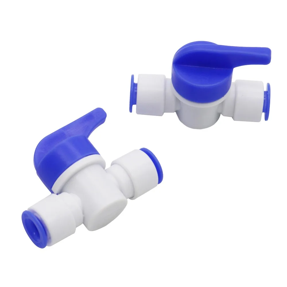

2 Pcs 6mm Slip lock Quick-connect Ball Valve Through Switch 1/4 Inch Joint Valve Butt Pneumatic Pipe Connectors Fittings