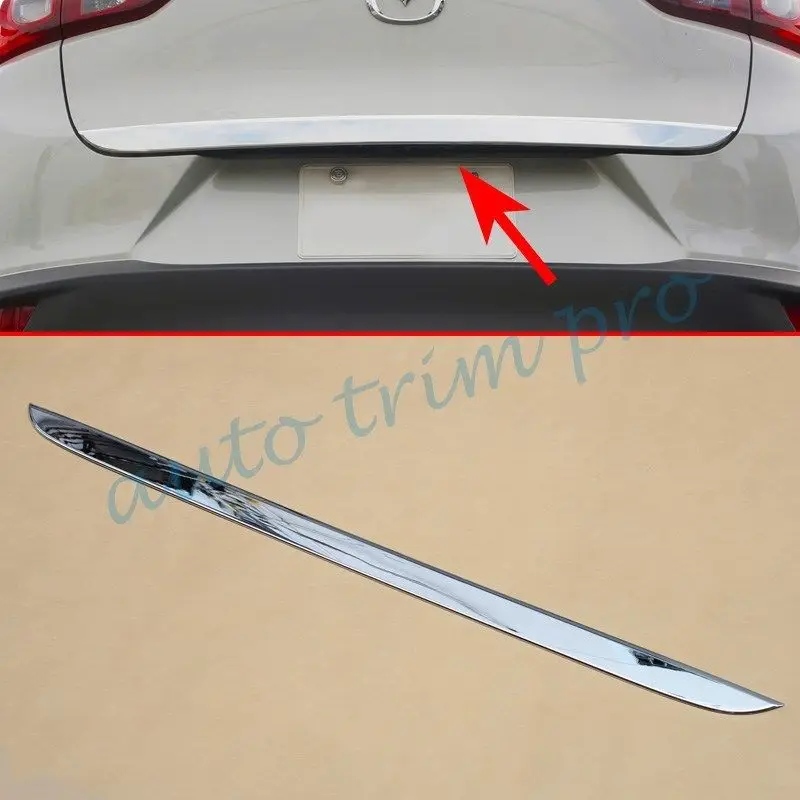 

Chrome Rear Tail Gate Door Trunk Cover Stripes Trim Fit For Mazda CX3 Accessories CX-3 2016 2017 2018 2019 Accessories Decorate