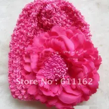 2013 одежда высшего качества 50 шт. корейский шелк волос кепки капот цветок пион+ шляпа 10 цветов пятно