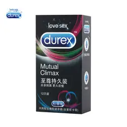 Durex презервативы ширина 56 мм безопасная задержка ребристые и Презерватив в горошек длительный товары 12 шт. взаимной кульминации