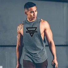 Muscleguys хлопковые спортивные майки для мужчин без рукавов Tanktop для мальчиков бодибилдинг одежда под рубашку спортивная майка для фитнеса тренировочный жилет