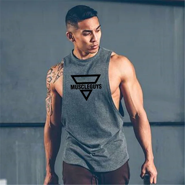 Muscleguys Cotton Gyms Tank Tops Men Sleeveless Tanktop For Boys
