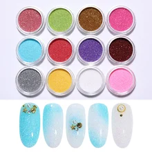 12 цветов, блестящий порошок для ногтей, металлический зеркальный эффект, порошок для ногтей, маникюрный набор, дизайн ногтей, УФ-гель для ногтей, украшение