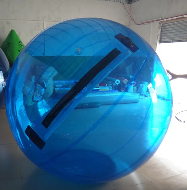 2,5 м 0,8 мм ПВХ надувной шар для ходьбы по воде человек хомяк мяч-Зорб мяч пластиковый шар водный танец шар игра - Цвет: blue