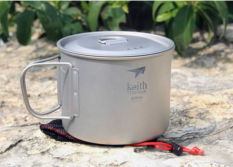 Copos com Tampa Copo de Água de Titânio Dobrável de Parede Copo de Acampamento ao ar Keith Titânio Cabo Simples Livre Caminhadas Viagem Canecas 220 ml 900 ml 33 Acampamento Ao Ar Livre Caminhadas Viagem Canecas