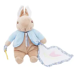 1 шт новый милый мультяшный Кролик мягкий плюш погремушка с кольцом Bell детское стеганое одеяло игрушки многофункциональный слюнявчик Baby Care