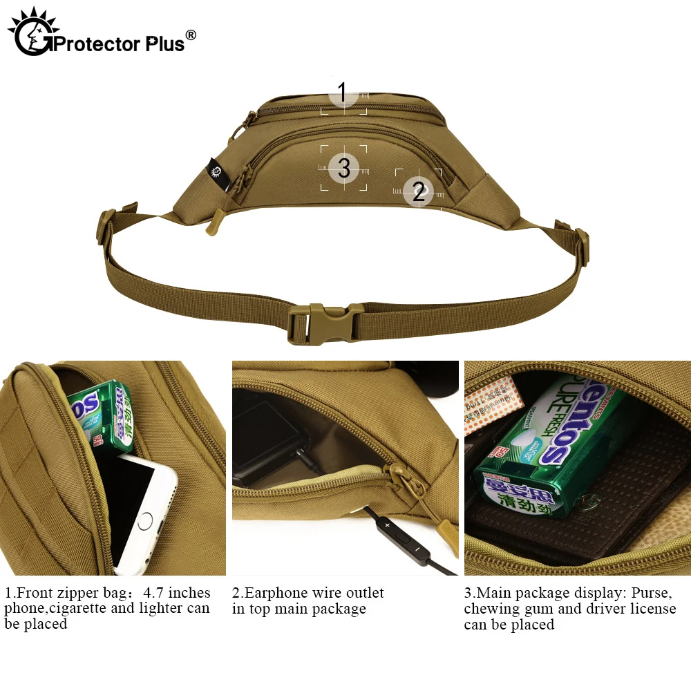 Тактическая портативная поясная сумка PROTECTOR PLUS маленький поясной кошелек