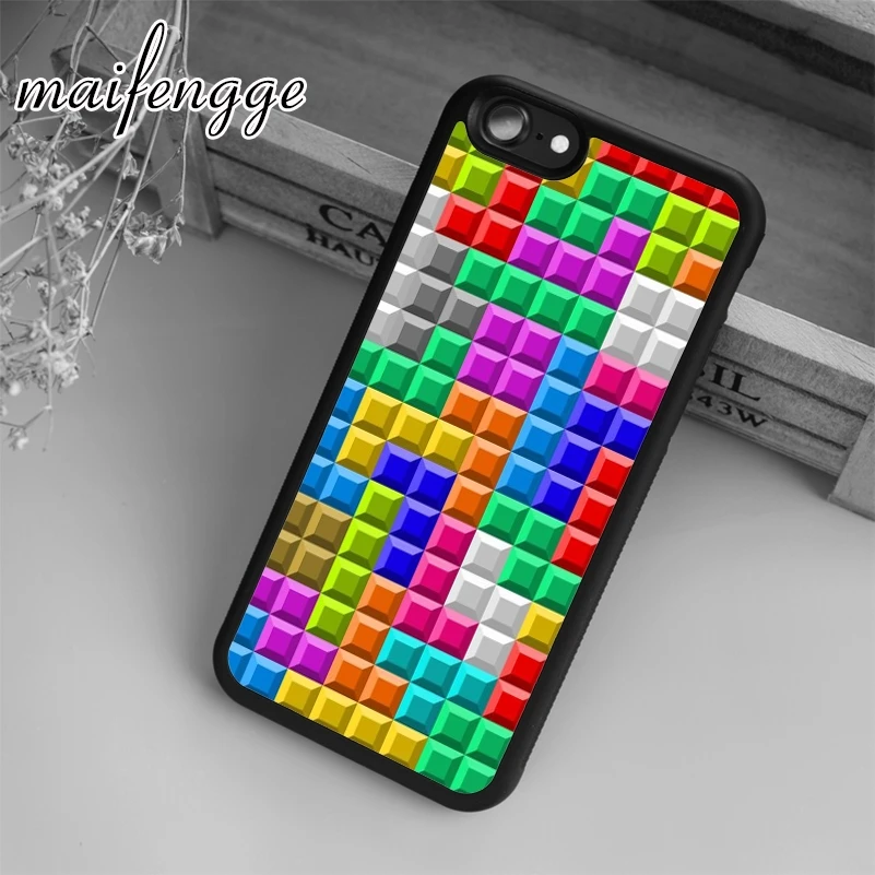 Maifengge Красочные Блоки видео игры Чехол для iPhone 5 6 6s 7 8 plus X XR XS max 11 12 Pro Samsung Galaxy S7edge S8