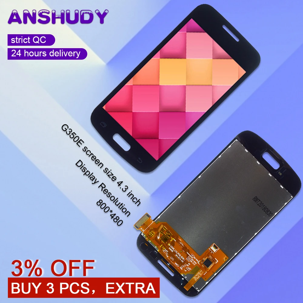 

For Samsung Galaxy G350E Duos LCD Display Touch Screen Digitizer Assembly For Samsung Galaxy Star 2 Plus SM-G350E G350E Duos LCD