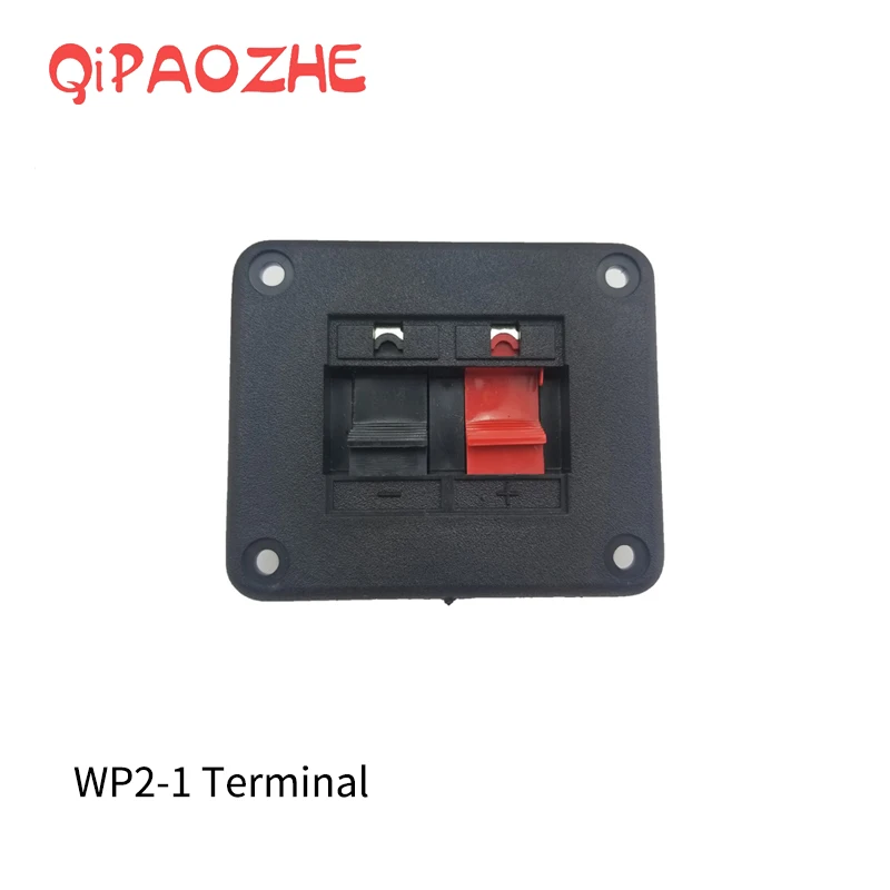 

Speaker Clip Panel Speaker Wiring Board 2-way Output Audio Cable Connector 2 Audio Terminal Box Connector Red and Black Cli