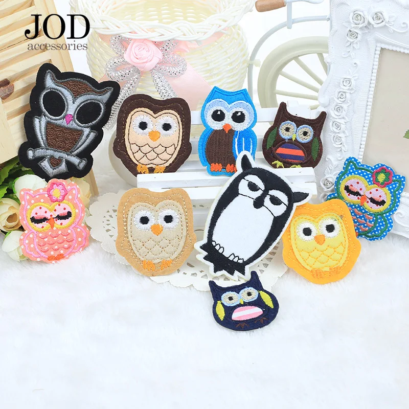 

JOD 10pcs Lot Owl Embroidery Patch Applique for Jeans Children DIY Embroidered Iron on Patches for Clothes Stickers Badge Fabric
