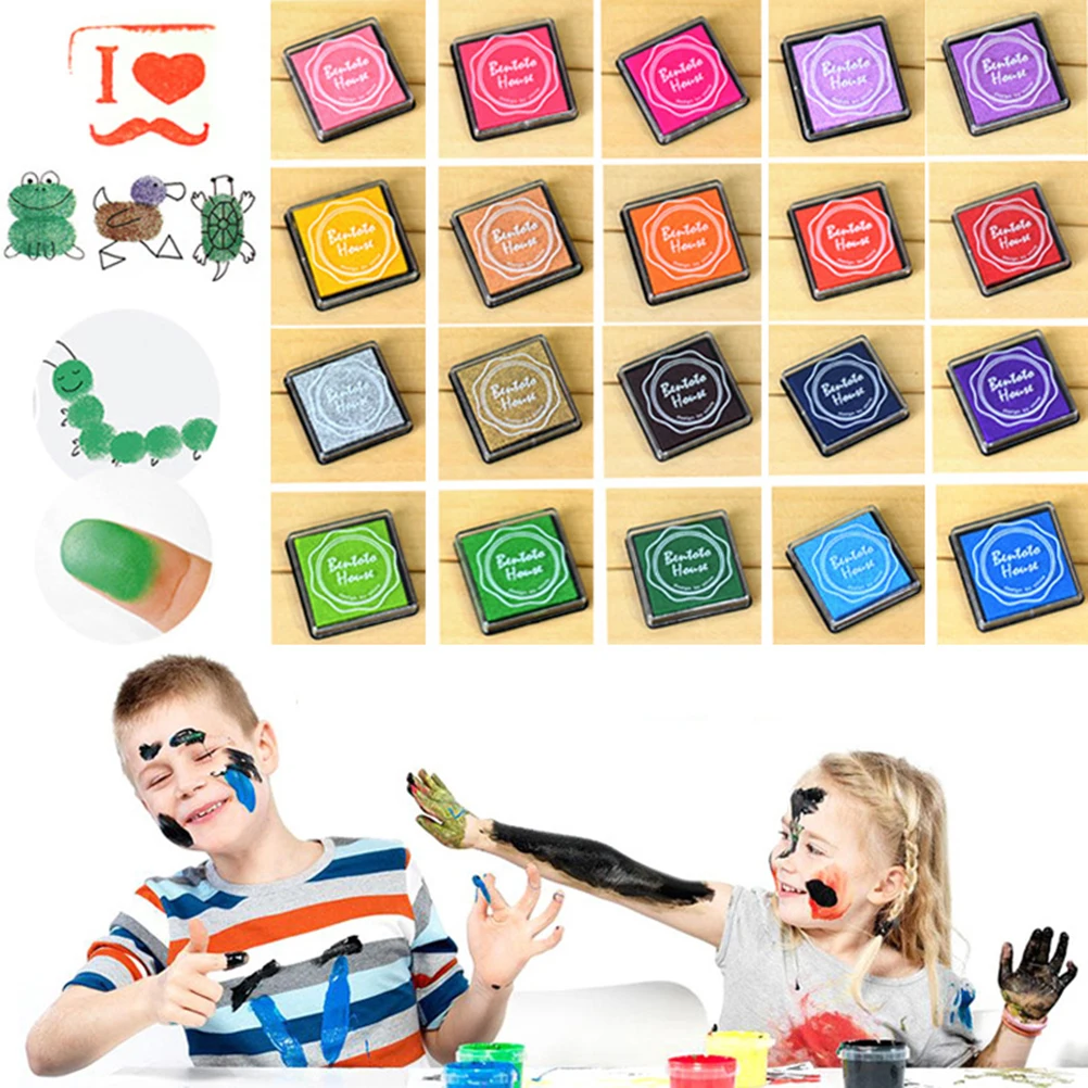 20Pcs Creative Stamp Children Finger Paint DIY Ink Pad Scrapbooking