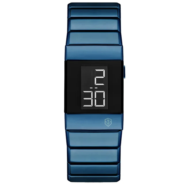 Модные женские часы-браслет, высокое качество, розовое золото, нержавеющая сталь, водонепроницаемые, Топ бренд, роскошные Цифровые спортивные часы для женщин - Цвет: 839-Blue